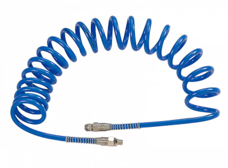 Шланг пневматический 8х12 мм, 10 м, спиральный, полиуретановый, резьба 1/4" MIGHTY SEVEN SD-23110